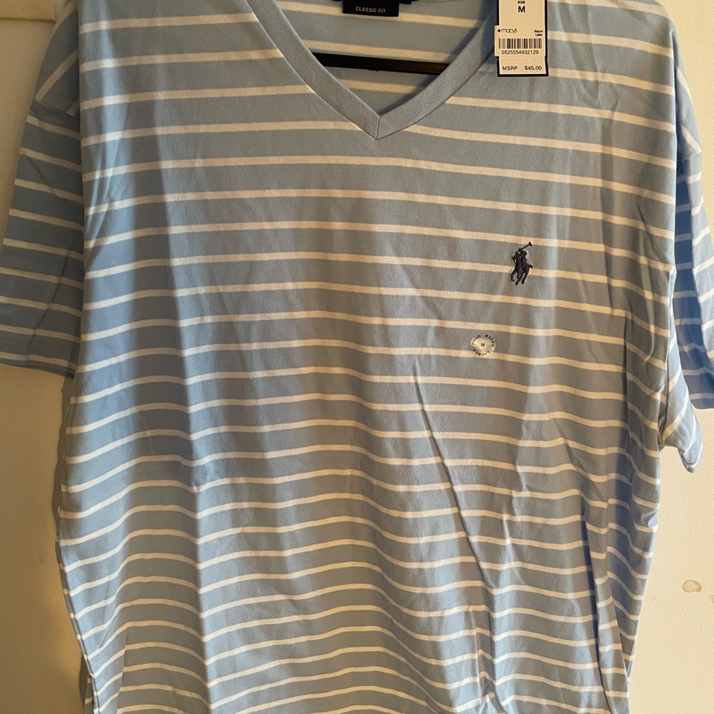 Polo by Ralph Lauren Men's Blue Striped Shirt